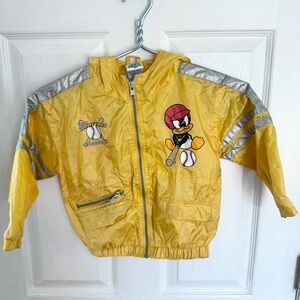Vintage 1997 Baby Looney Tunes Yellow Baseball Jacket 4T